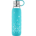 20 Ounce Glass Water Bottle with Tethered Lid J80614