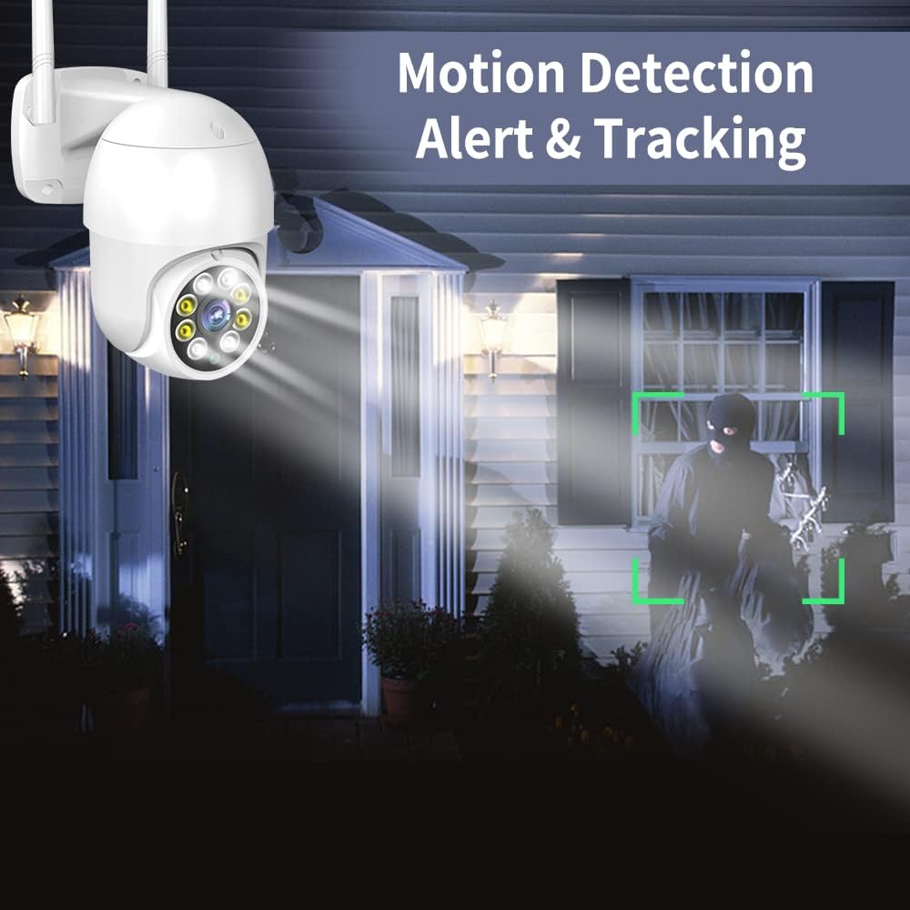 2K Wired Outdoor Security Camera with Starlight Color Night Vision and IP65 Waterproof H1370