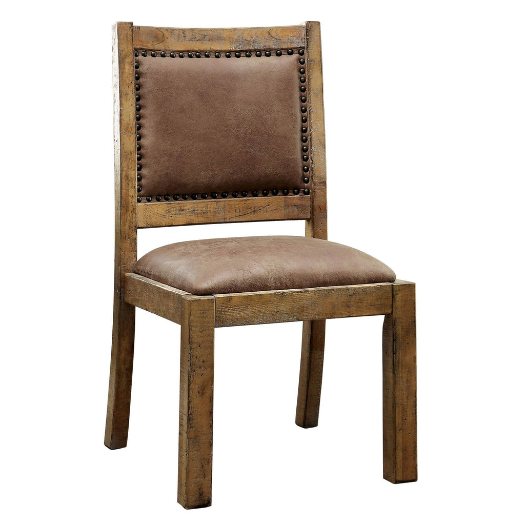 Rustic Pine Side Chair Set of 2 R36595