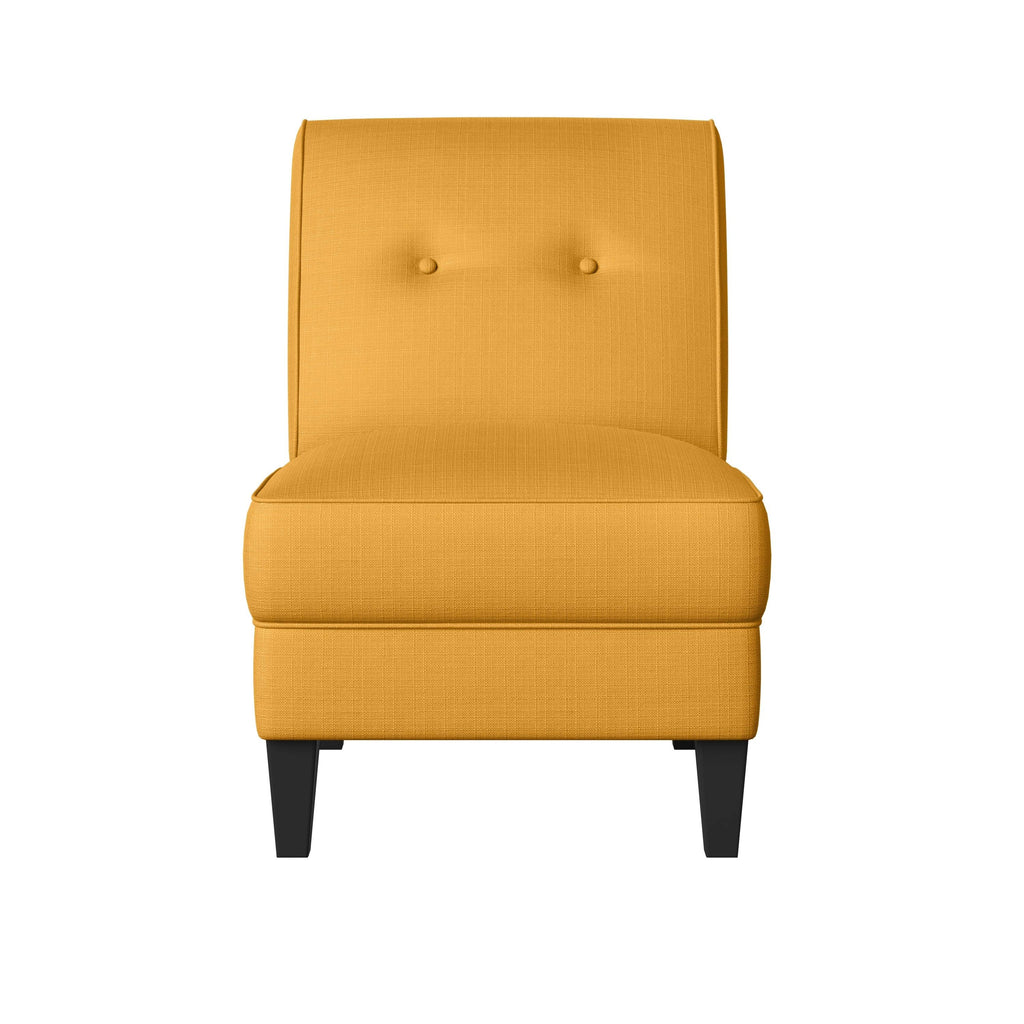 Orange Linen Armless Chair K403826