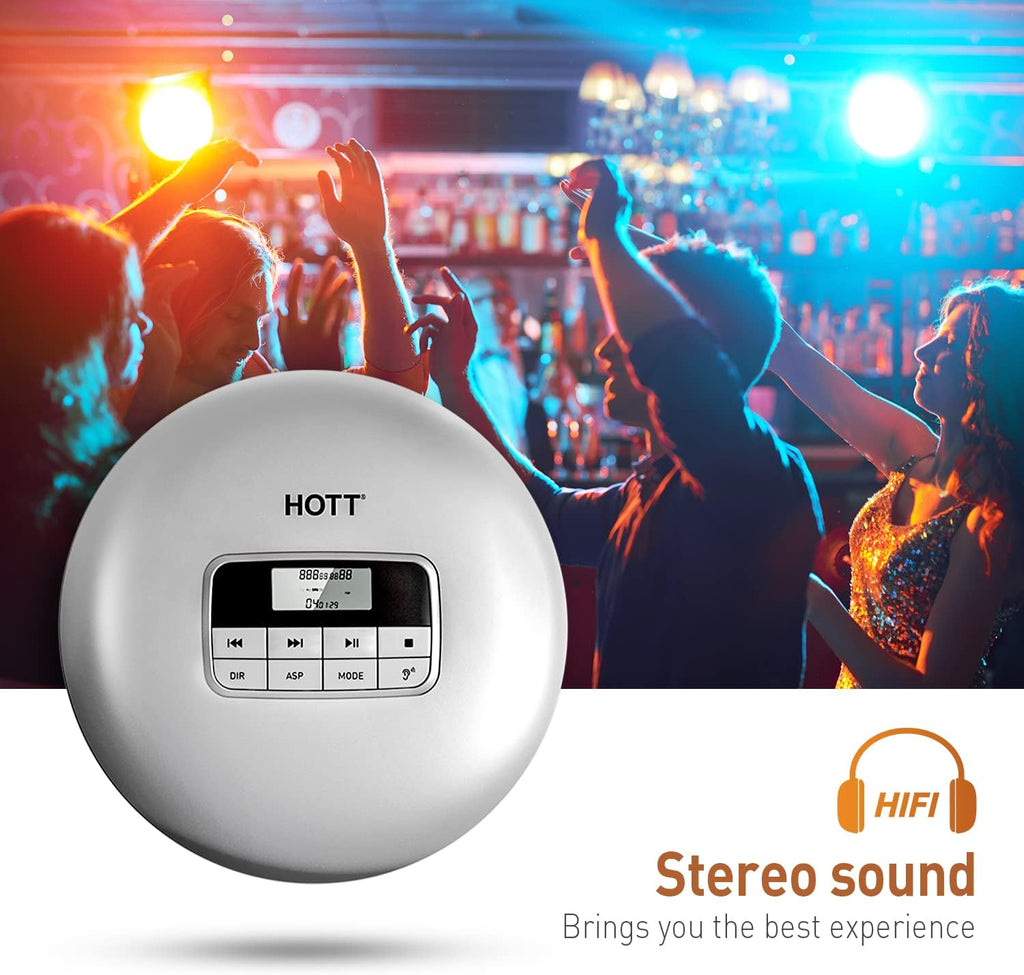Portable CD Player with Anti-Skip Protection and Headphones D484549