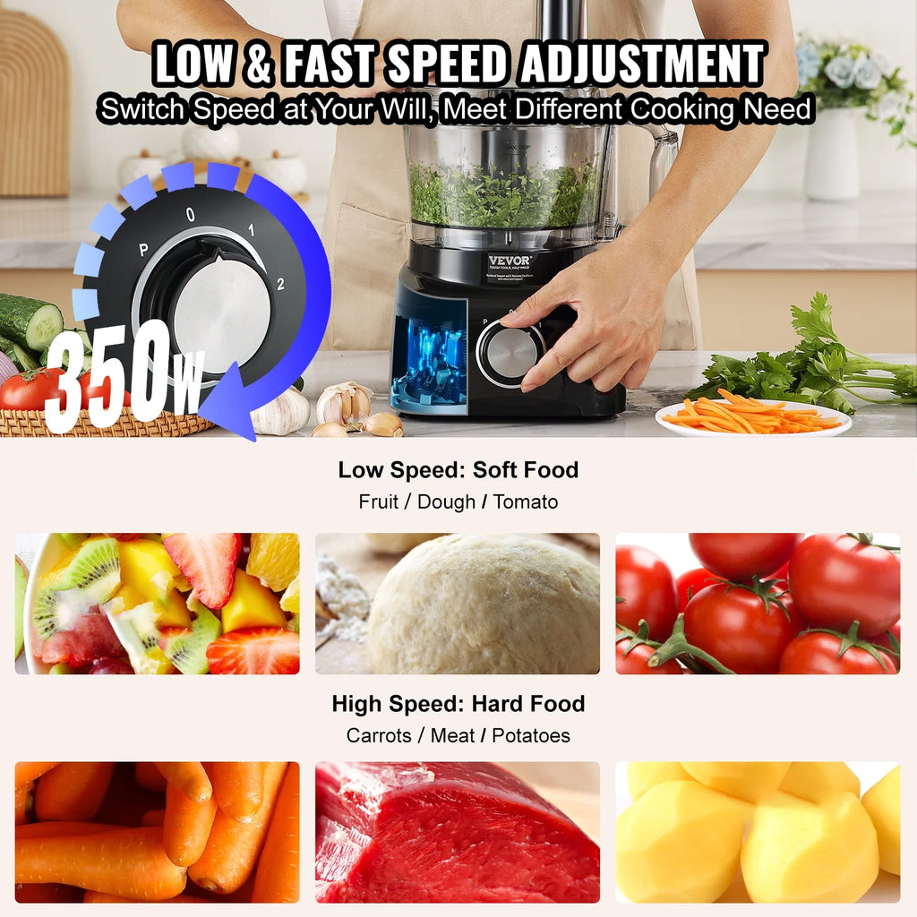 7-Cup 350W Food Processor Vegetable Chopper J3217