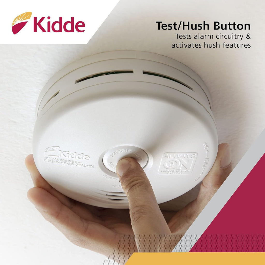 Combination Smoke & CO Alarm with Lithium Battery, Pack of 2 D795