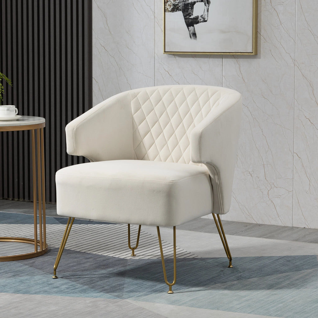 Mustard Velvet Tufted Accent Chair G2873