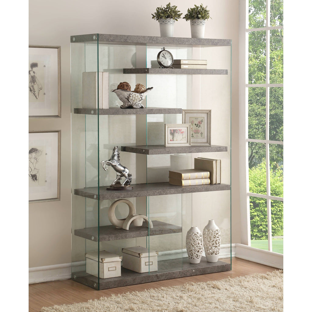 Clear Glass Bookcase Q5549