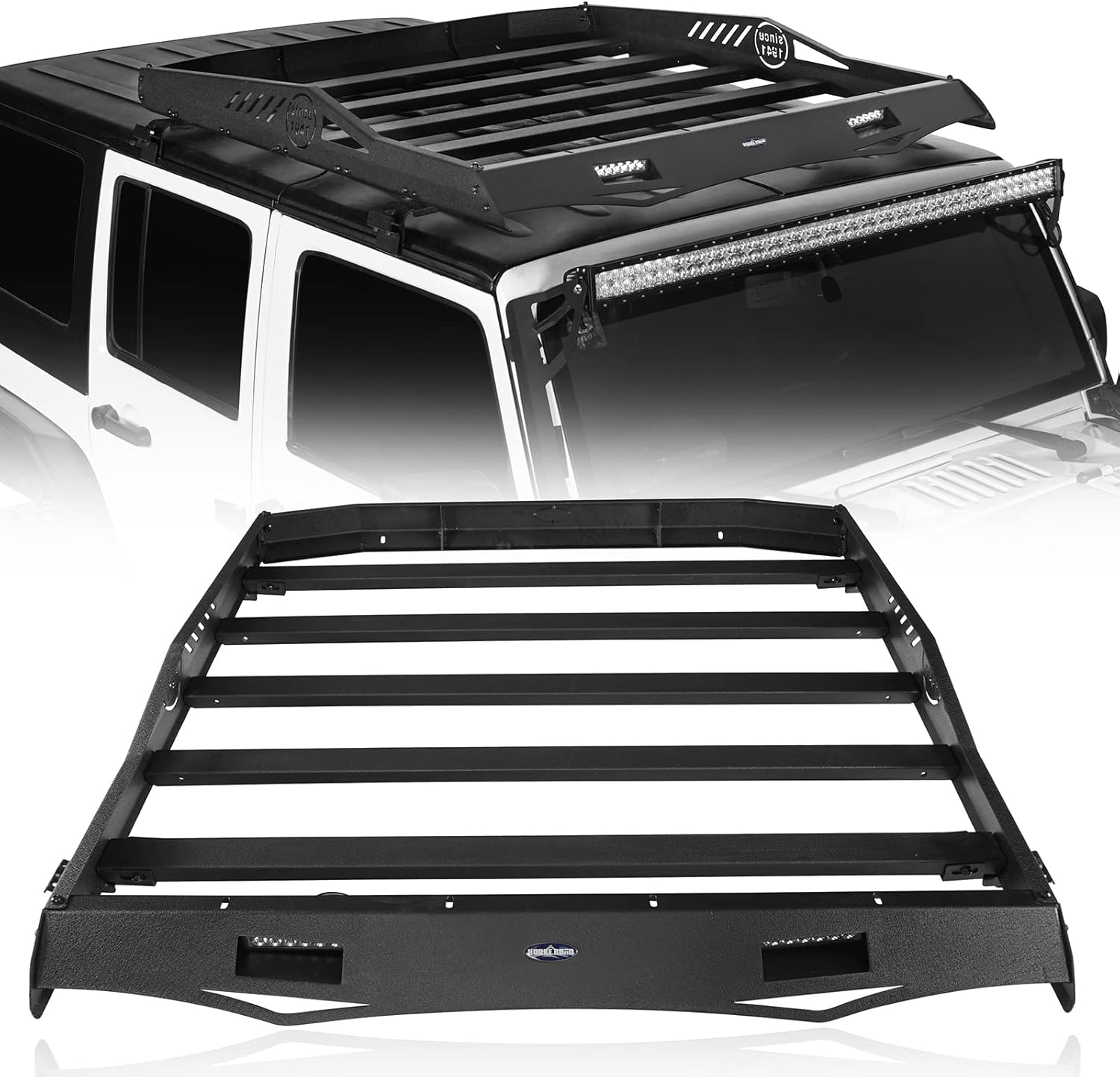 Hard Basket Roof Rack Carrier with Wind Deflector N90290
