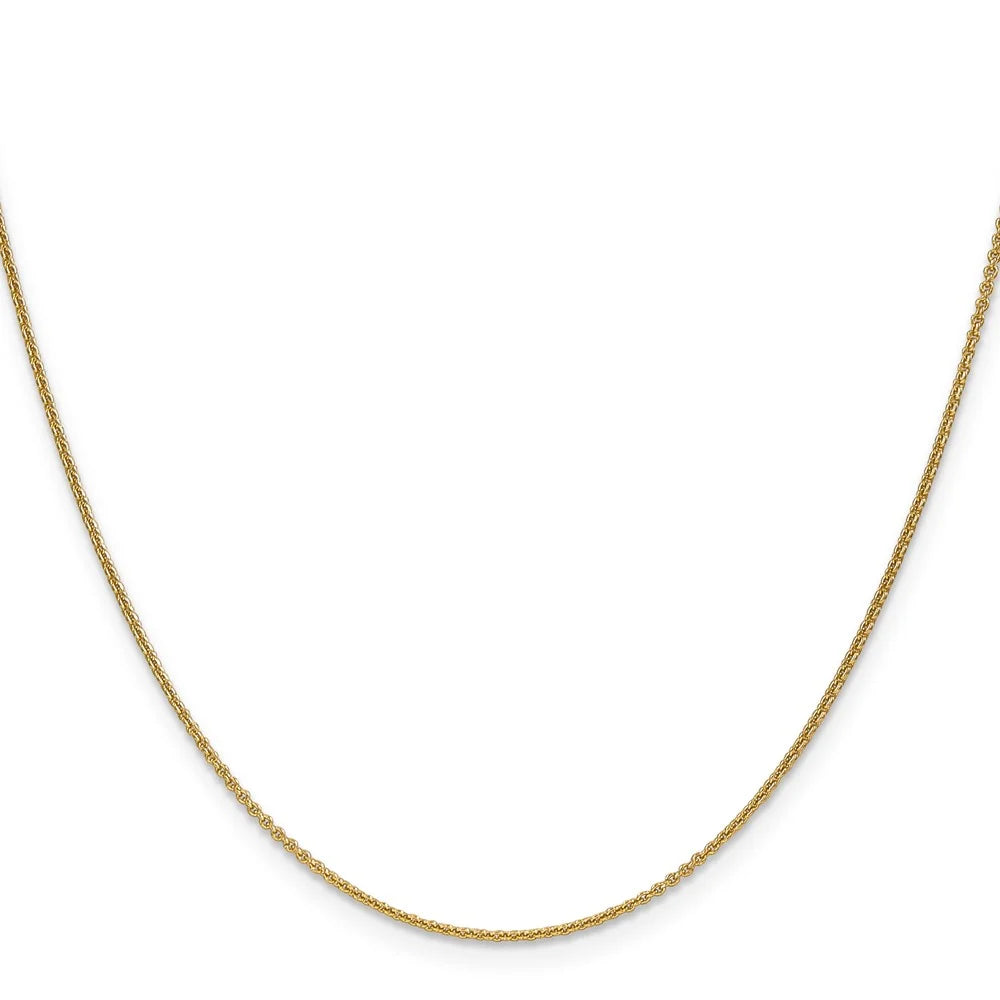 14K Yellow Gold 1mm Cable Chain P4433
