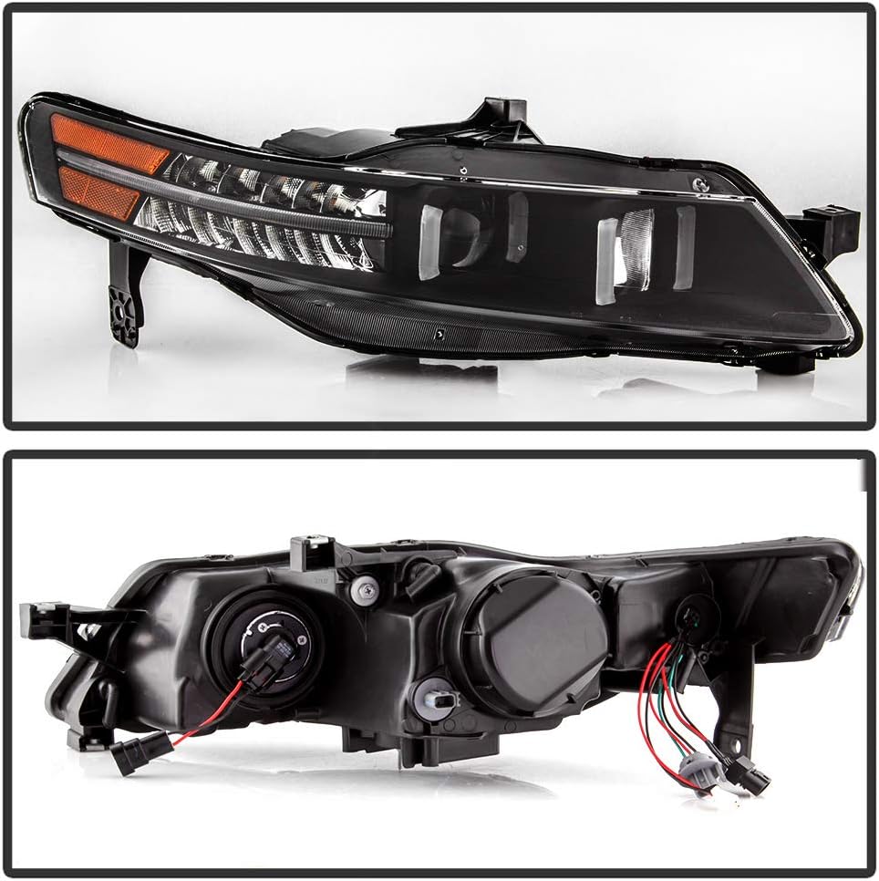 LED Signal DRL Tube Projector Headlights Headlamps Driver & Passenger Side C167881