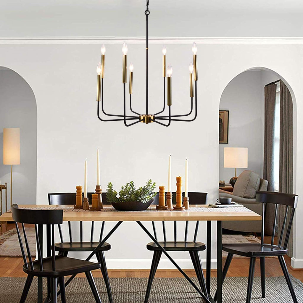 8 Lights Gold Farmhouse Chandelier Ceiling Light Fixture K1953