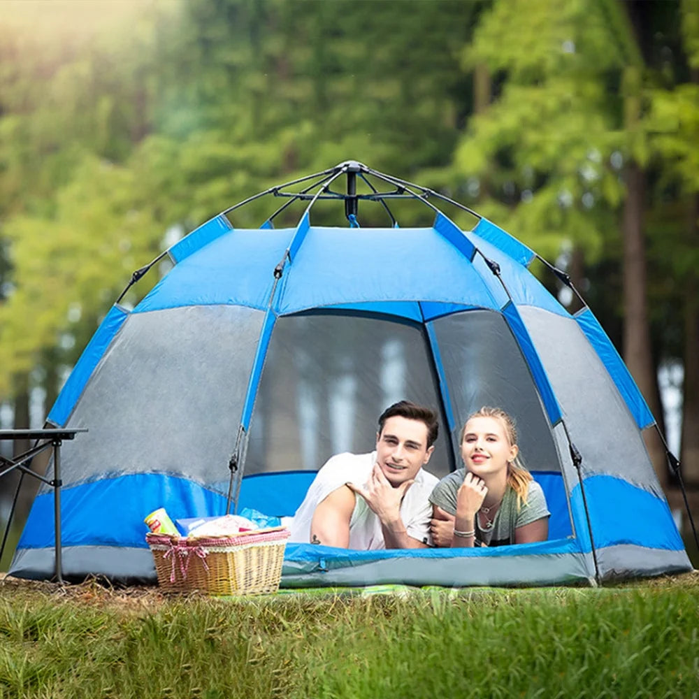 Two Layer Waterproof Dome Tent for 5 8 People I4982