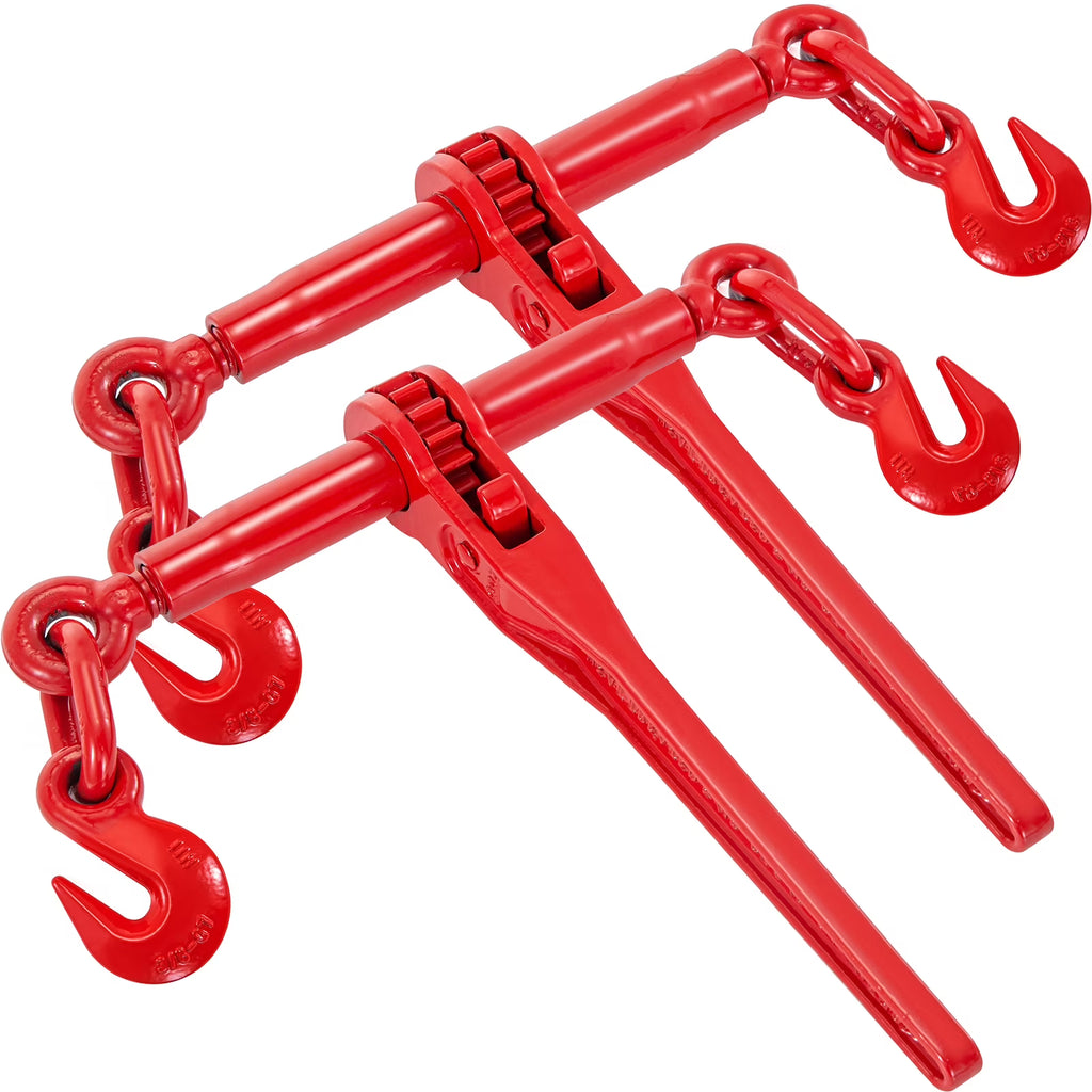 Chain Binder Ratchet Load Binder 3/8in-1/2in, 2pack B220510