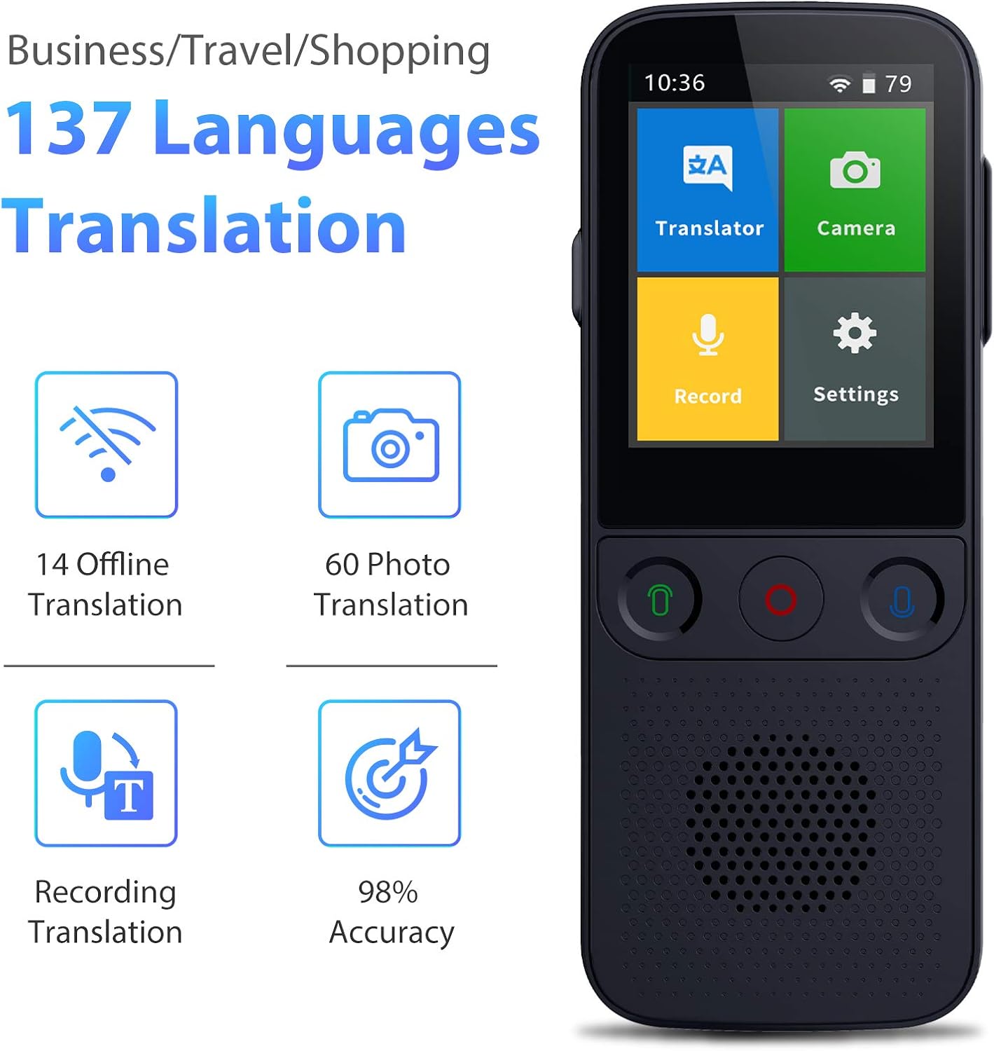 Two Way Real Time WiFi Translator Device Pack of 2 O6417