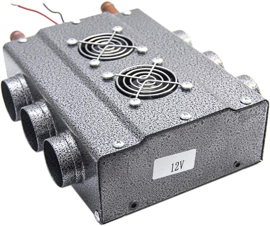 Compact 12V Dual Sides 6 Vents Heater with Speed Switch, Pack of 2 O1141