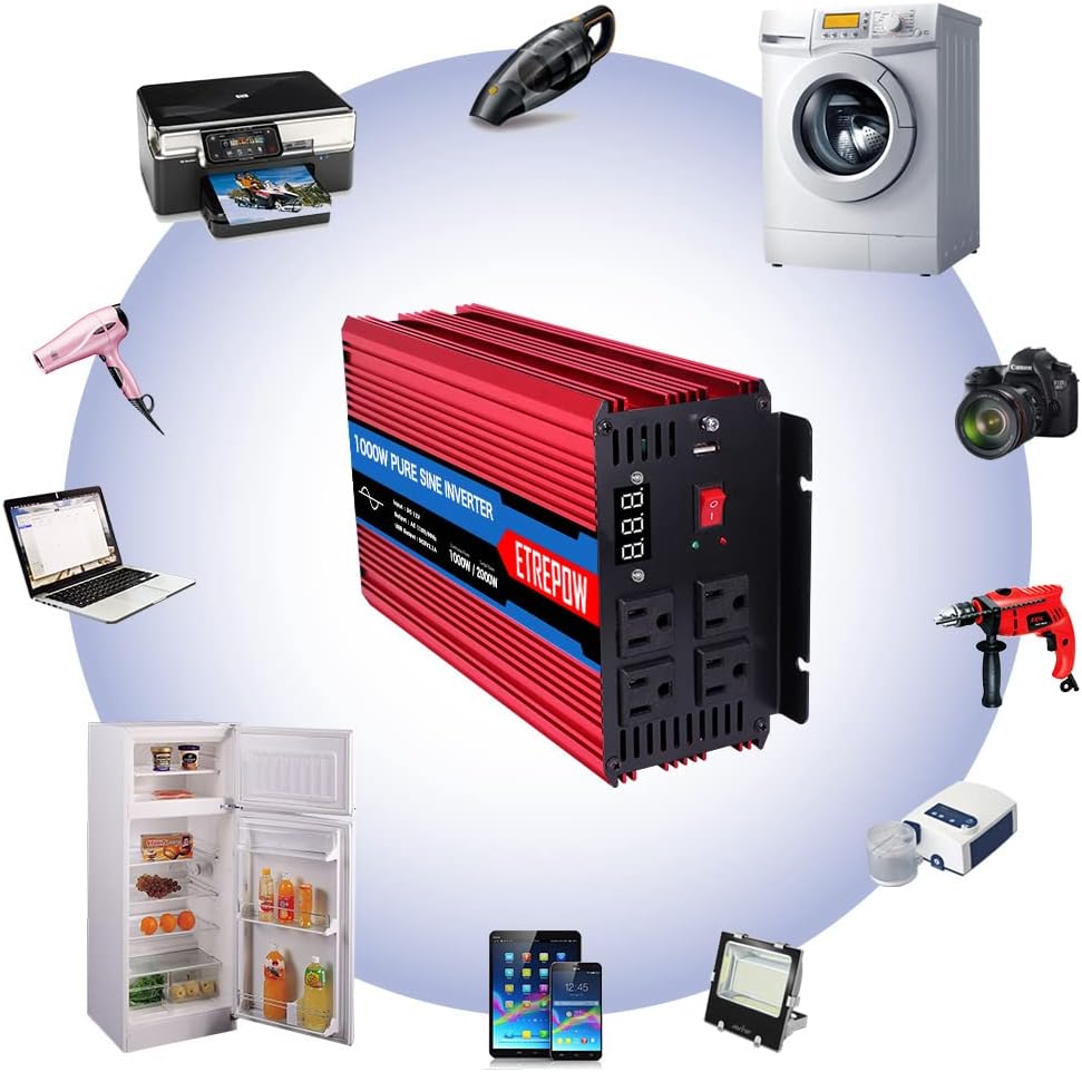 3000 Watt Pure Sine Wave Power Inverter 12V DC to 110V AC M15322