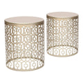 Gold Nesting Side Table Set of 2 D9504