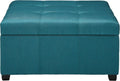 Dark Teal Fabric Storage Ottoman P2005