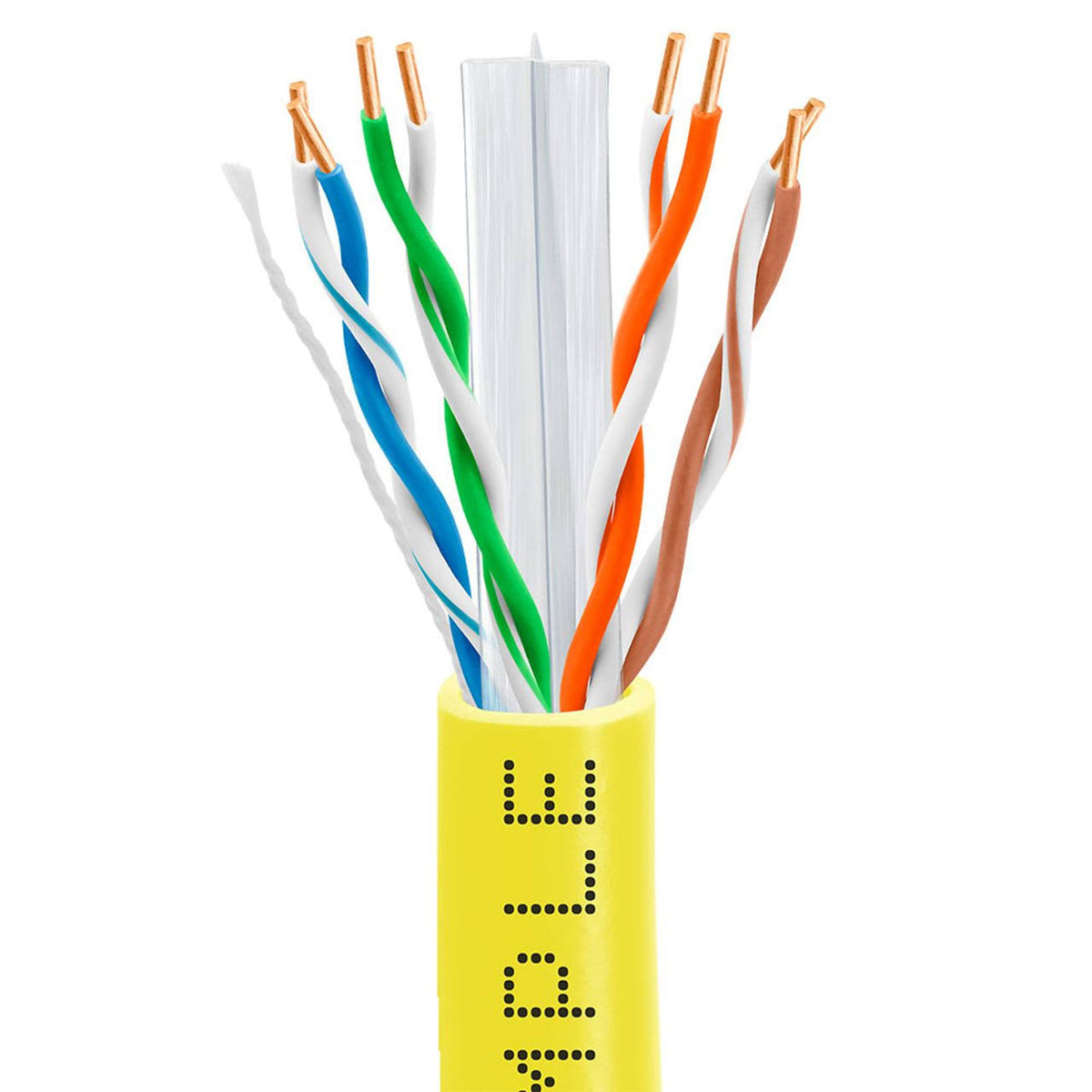 Cat6 Bulk 23AWG Ethernet LAN Network Cable 1000 ft Yellow Y655