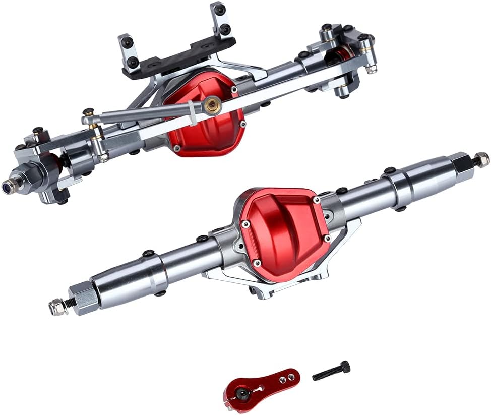 Rock Crawler Axle Front and Rear Portal Axles Complete Metal Alloy Pack of 2 D37811