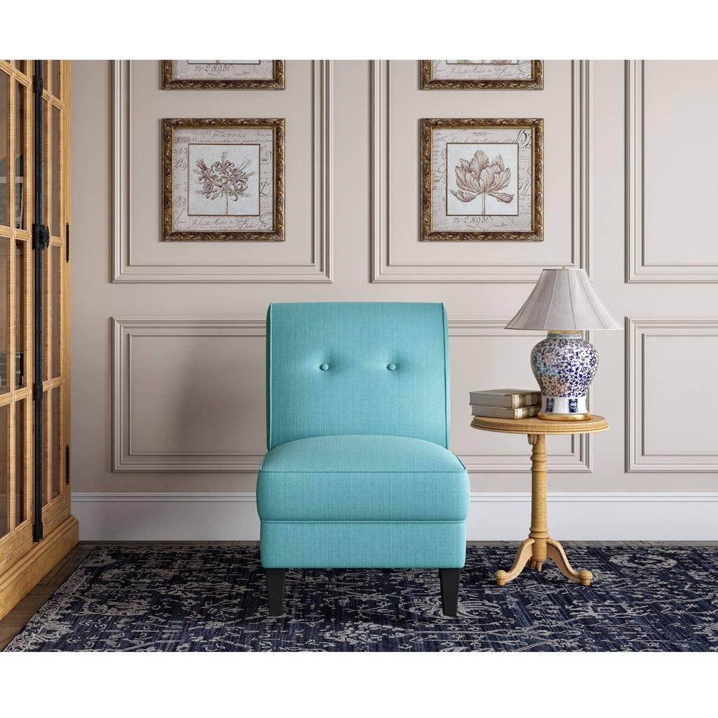 Orange Linen Armless Chair K403826