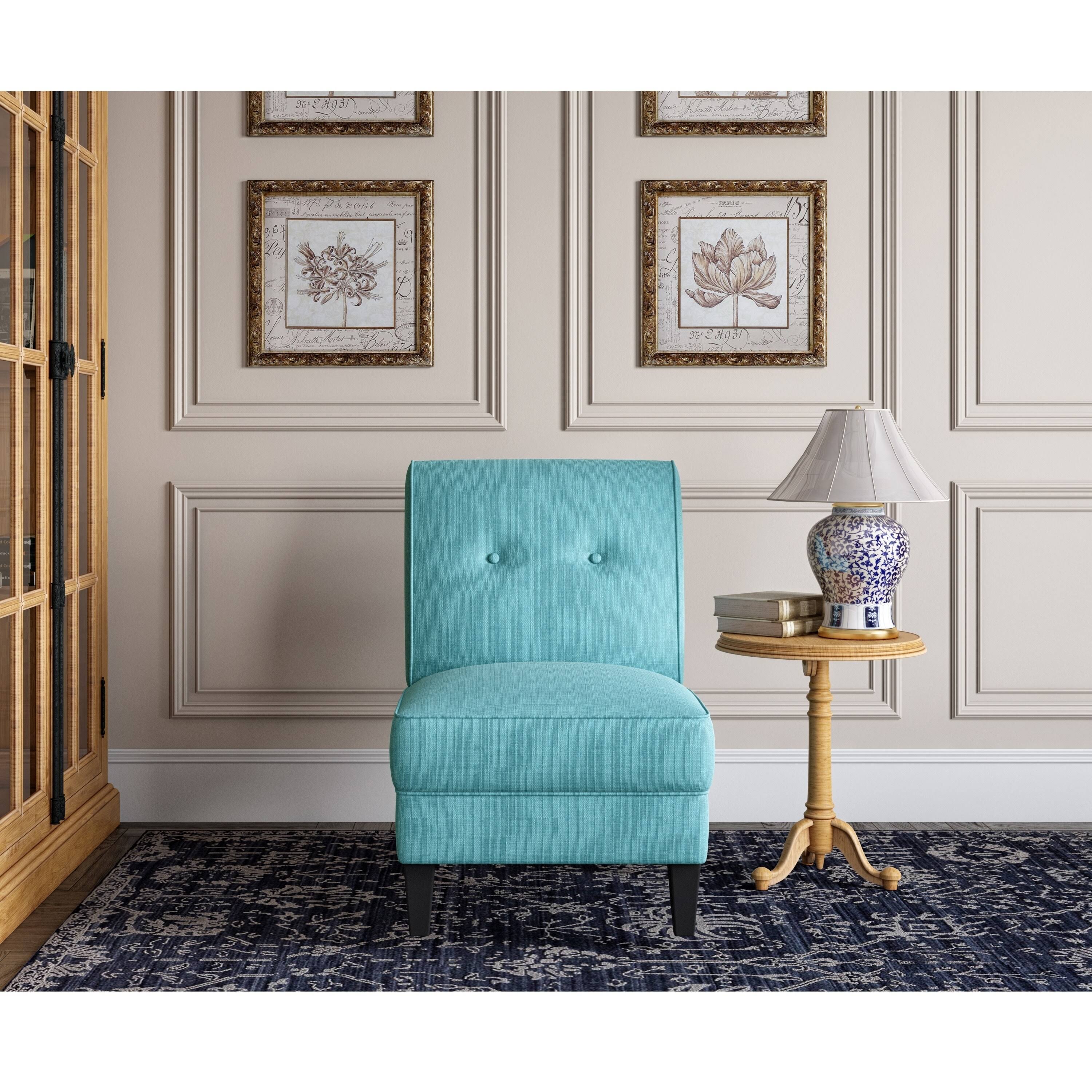 Orange Linen Armless Chair K403826