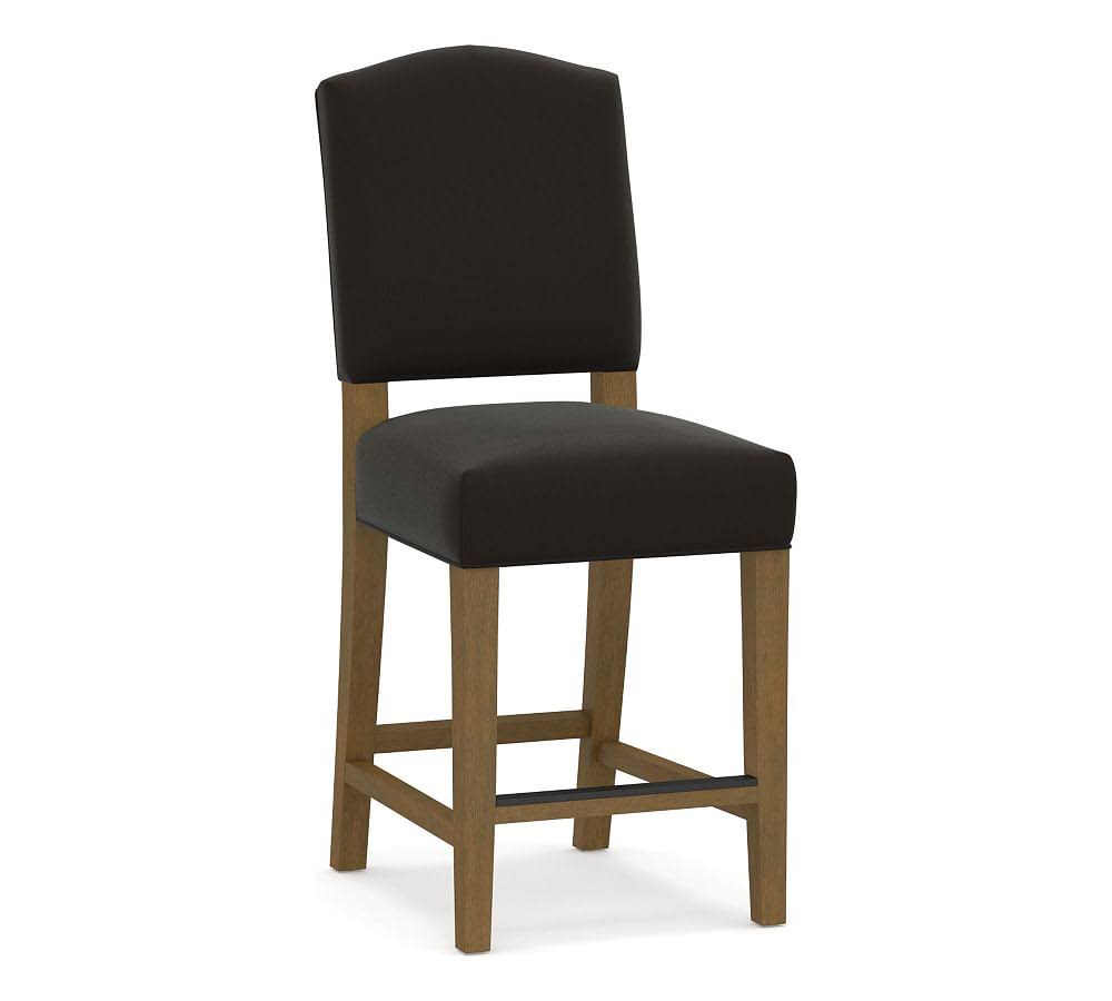 Belgian Gray Frame Performance Everydayvelvet Smoke Non Tufted Counter Height Bar Stool K2678
