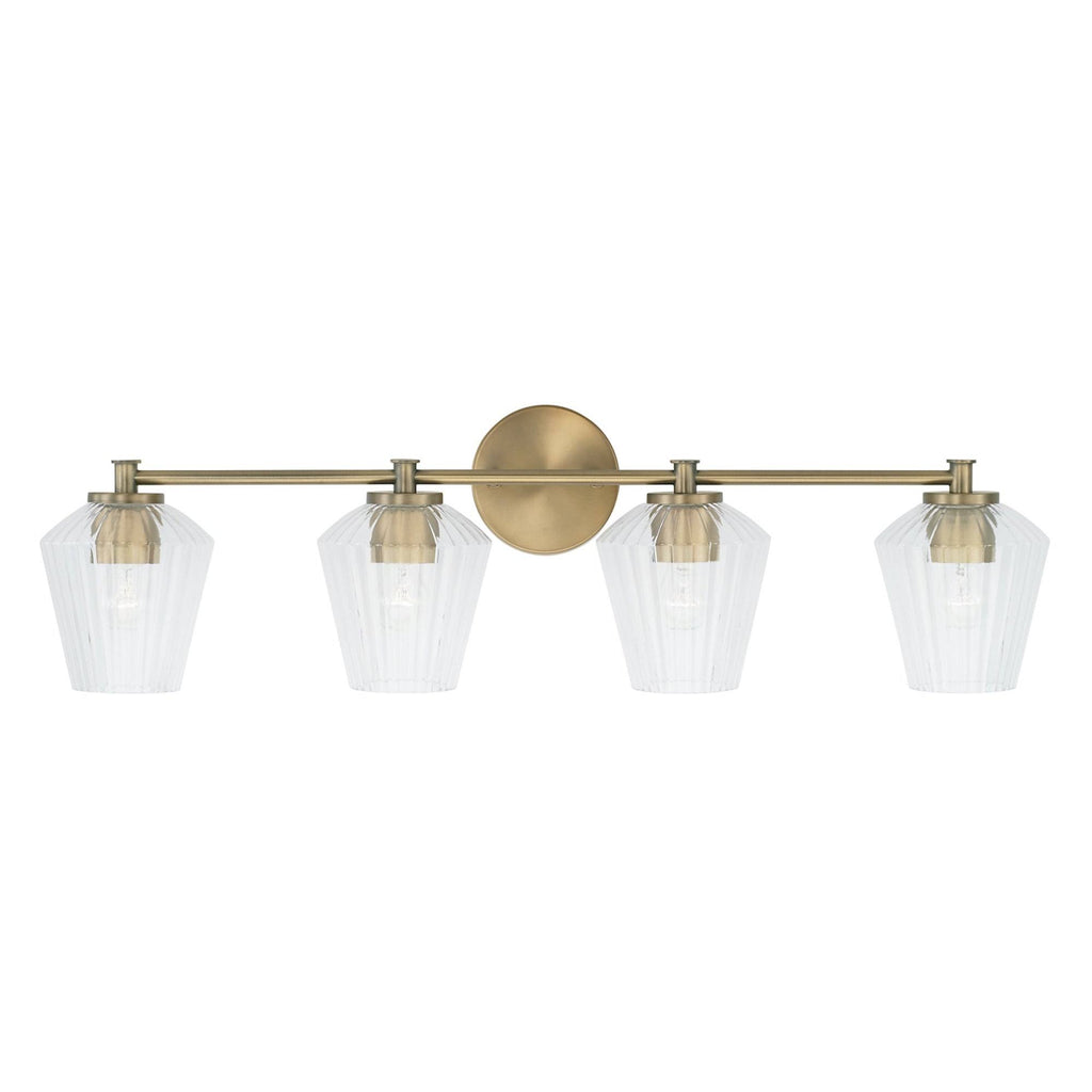 Matte Black 4 Light Bath Vanity K4117