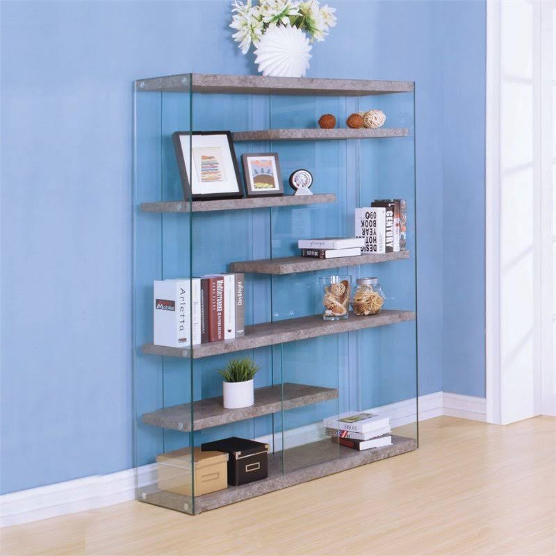 Clear Glass Bookcase Q5549