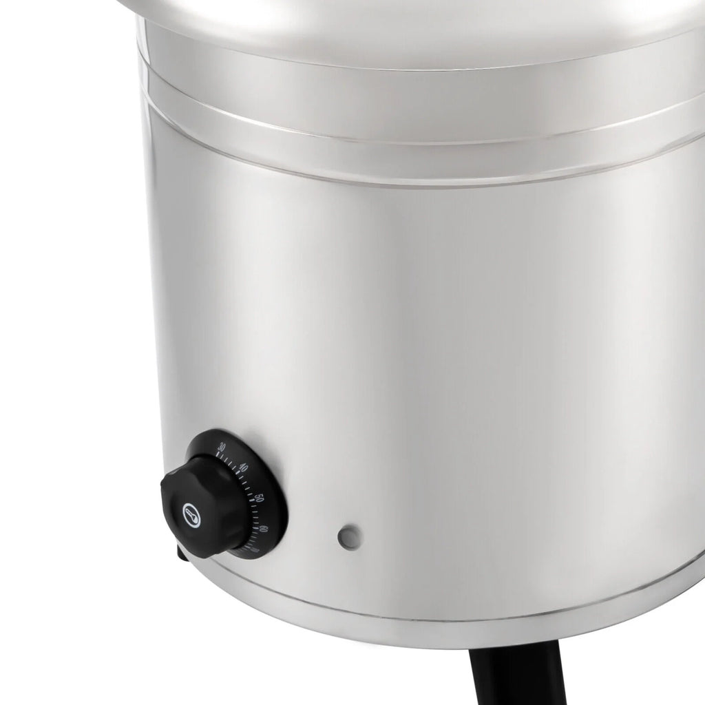 10L 400W Commercial Electric Soup Warmer Pot Stainless Steel Countertop Food Kettle with Lid N474091