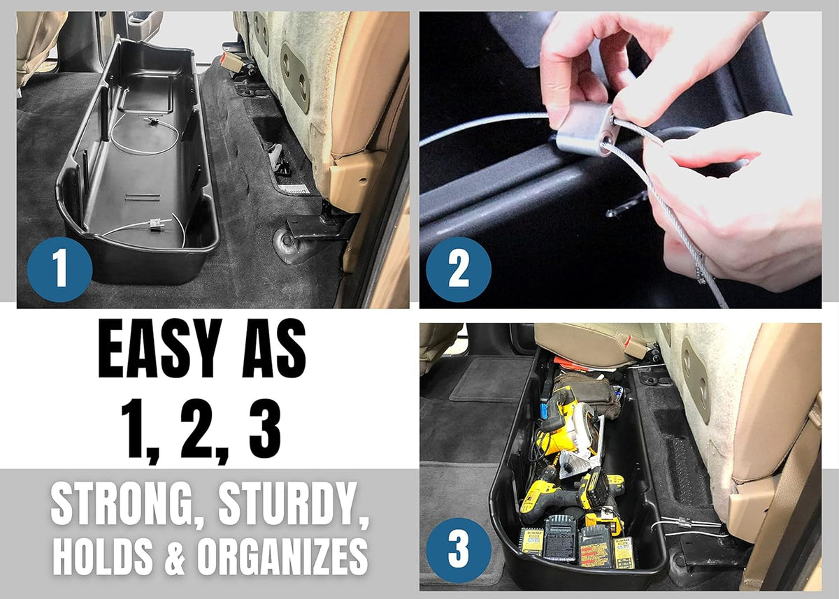 Under Seat Storage Box for Ford F-150 SuperCrew and SuperDuty Crew Cab A6223