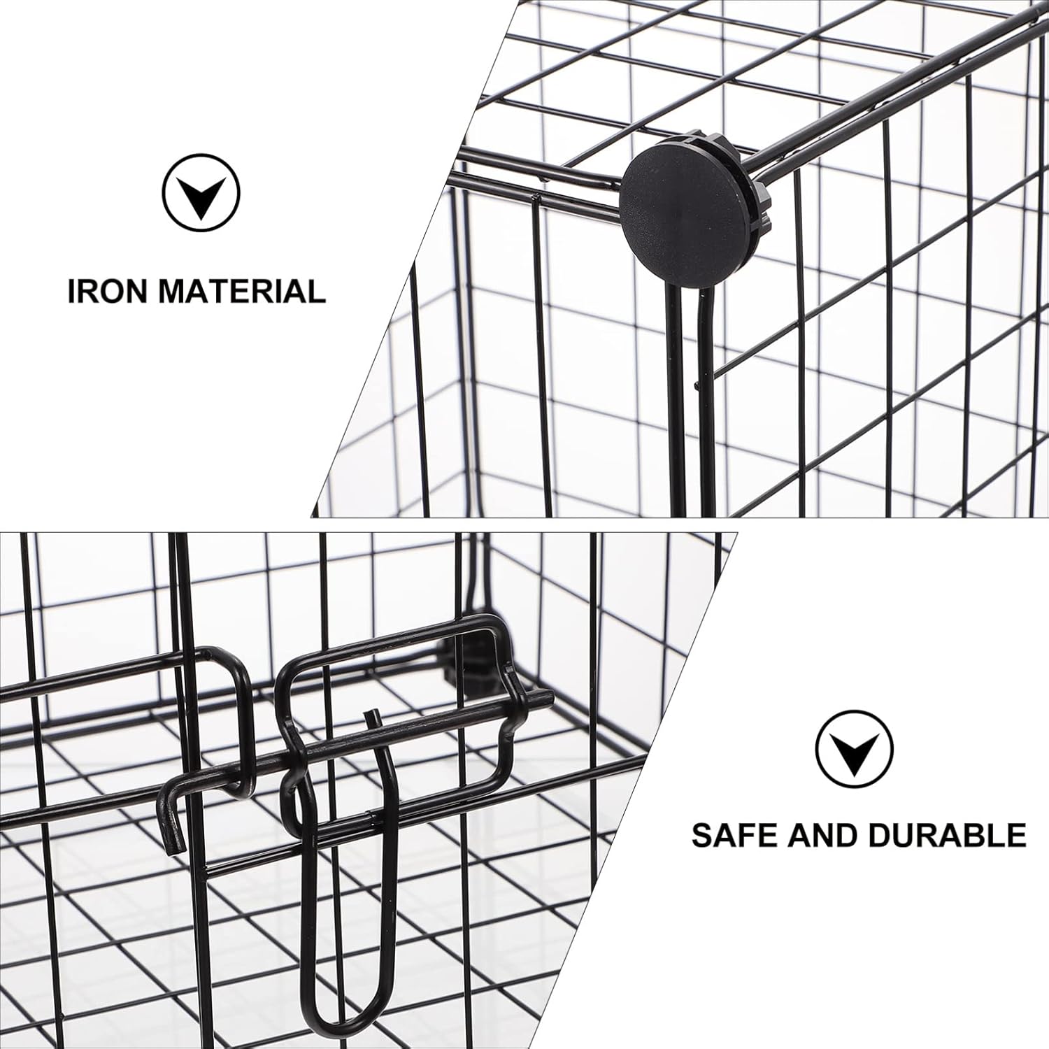Black Foldable Metal Pet Exercise Playpen I3527