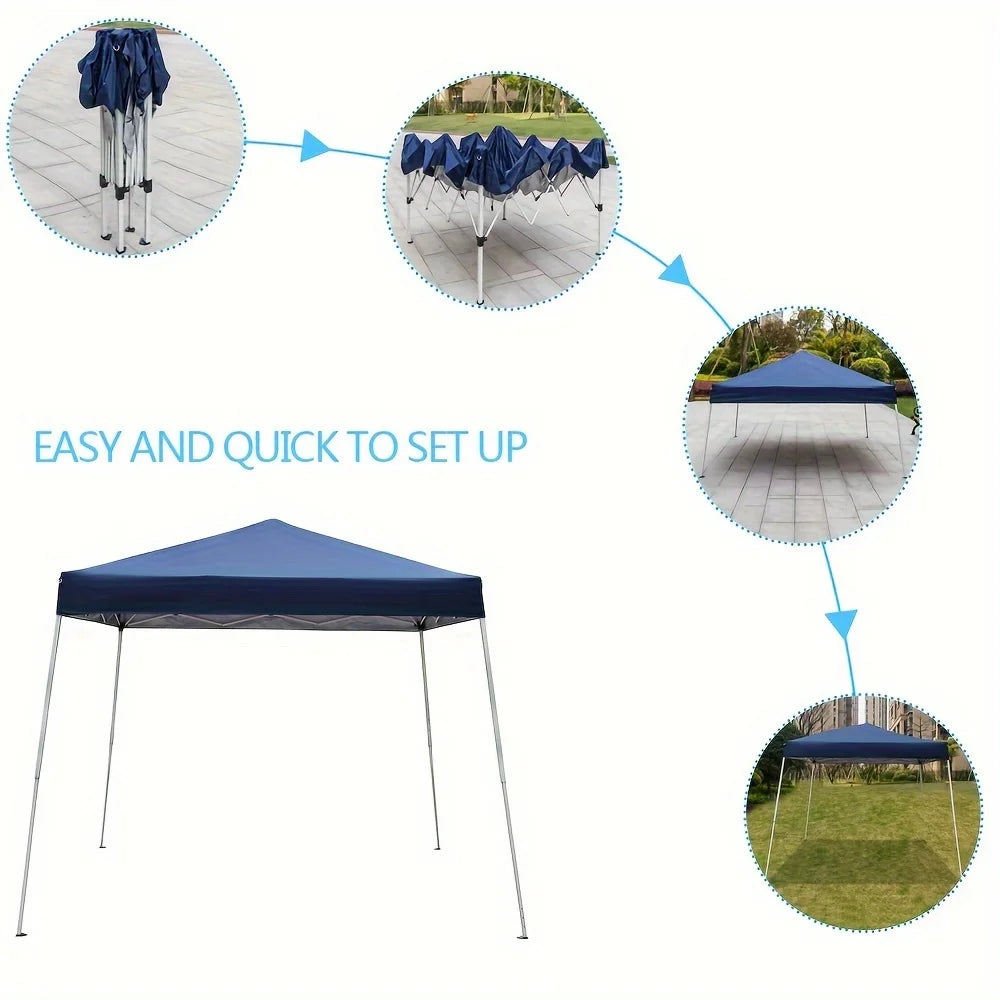 Blue/White Portable Waterproof Folding Tent R98746