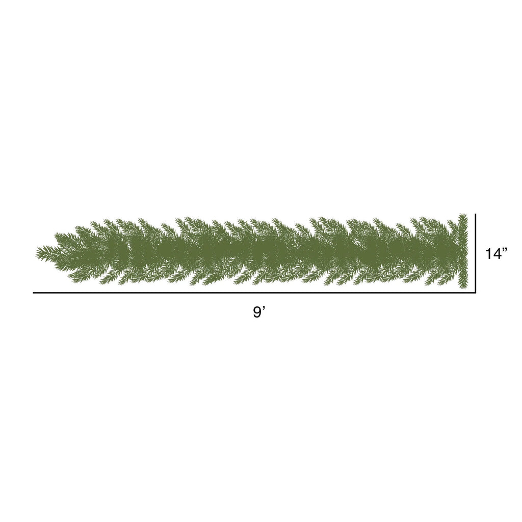 9' Sparkle White Spruce Artificial Christmas Garland K57282
