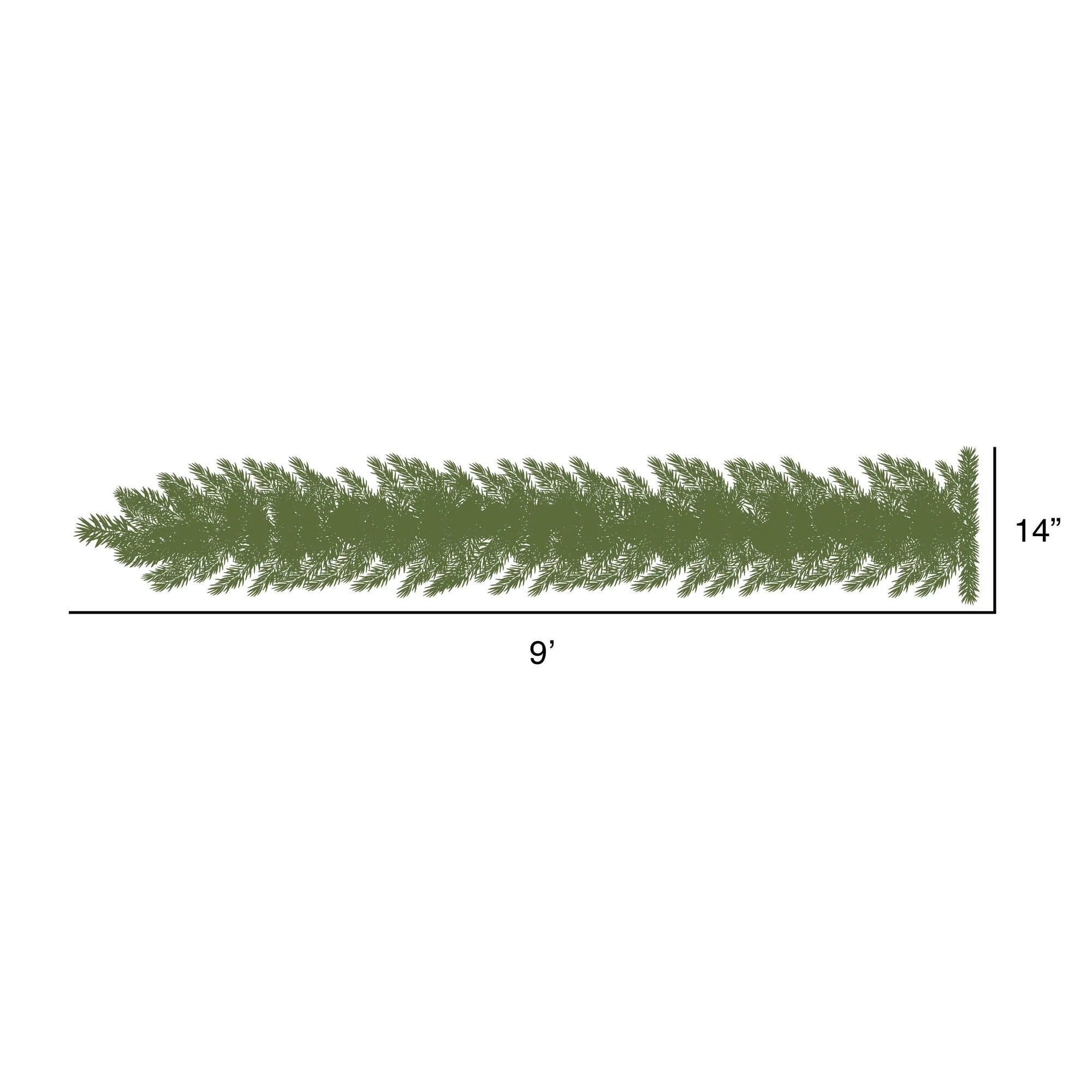 9' Sparkle White Spruce Artificial Christmas Garland K57282