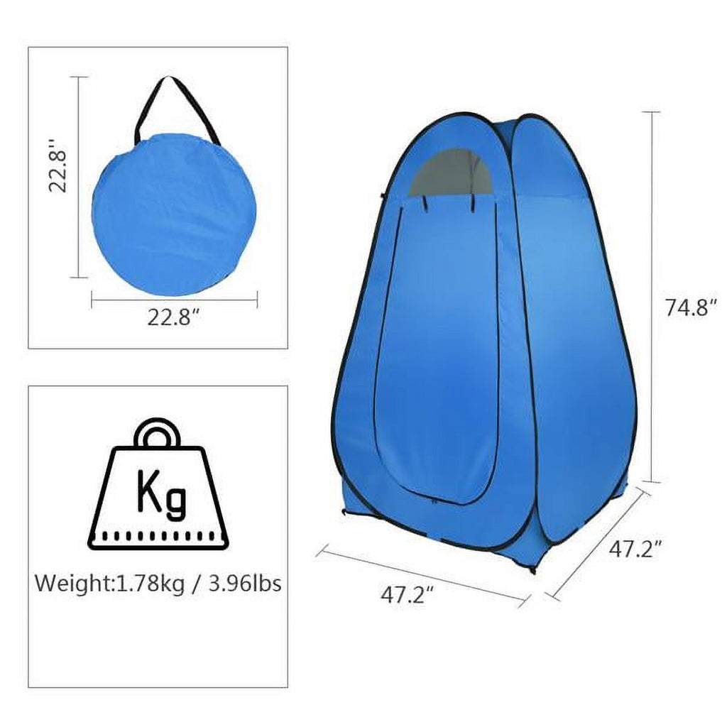 Blue Pop Up Toilet Shower Tent Changing Room Camping Shelter O28151