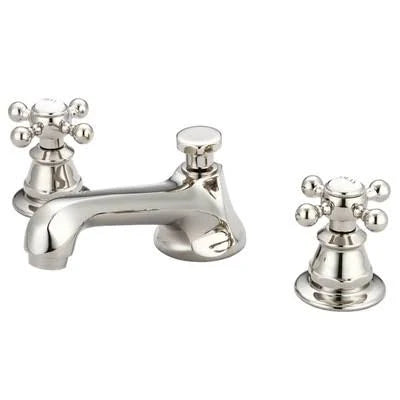 Polished Nickel Widespread Bathroom Faucet with Drain Assembly S83778