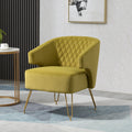 Mustard Velvet Tufted Accent Chair G2873
