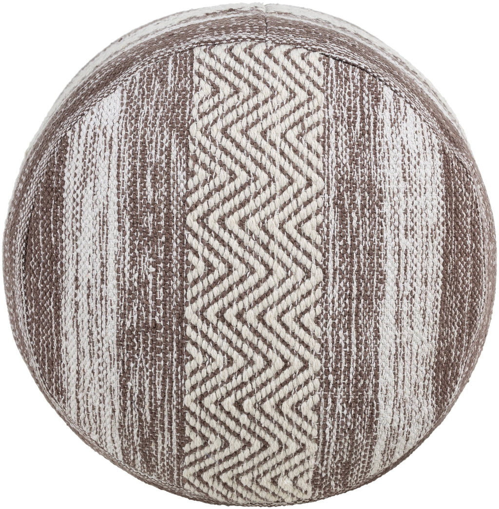 Beige Cotton Pouf C92291