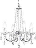 Small Chandelier Chrome 4 Light Candle Chandelier 15 Inches Wide M465734