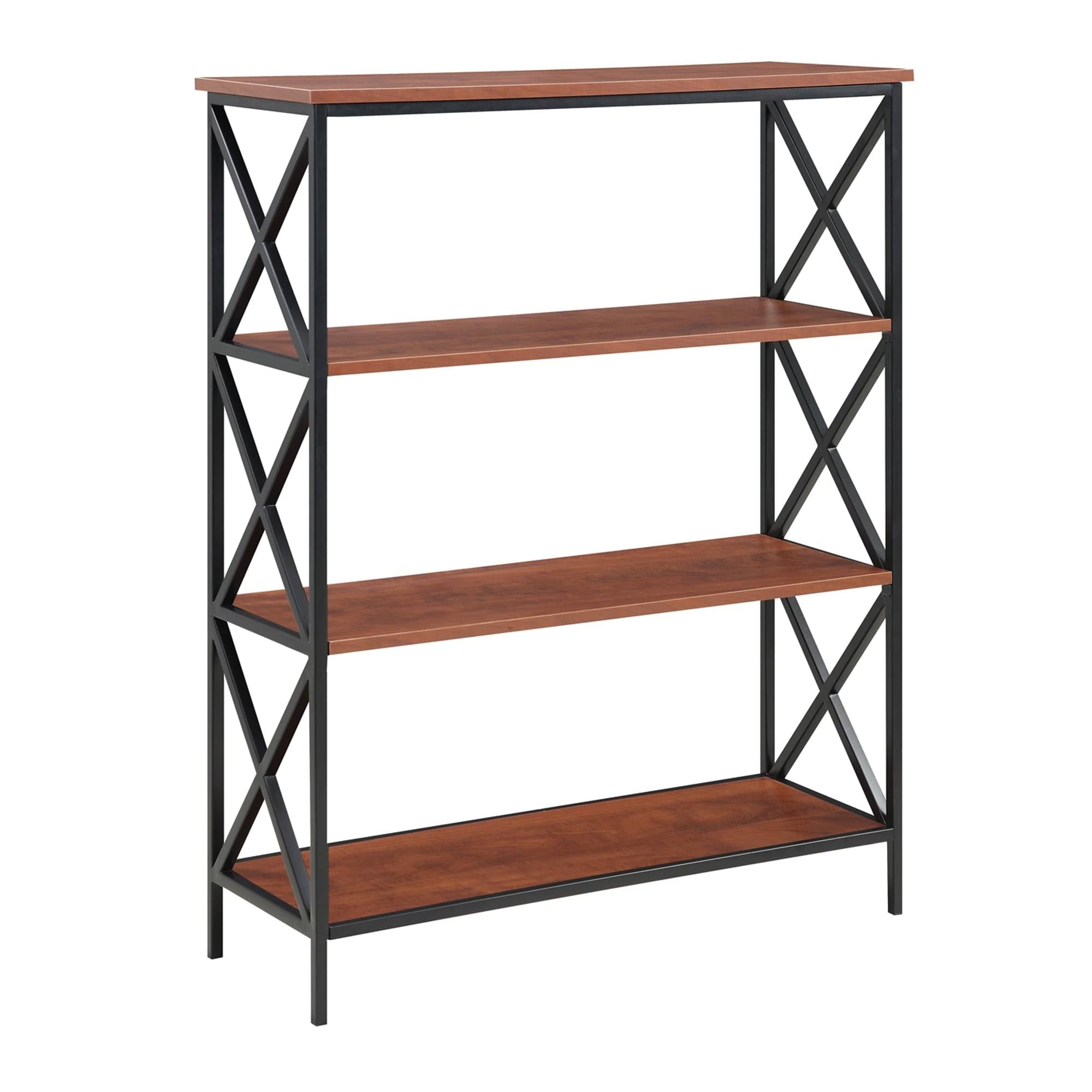 Metal and Wood 4-Shelf Bookcase O4863