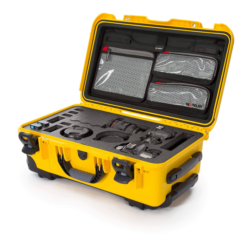 Yellow DSLR Camera Case with Lid Organizer B69522