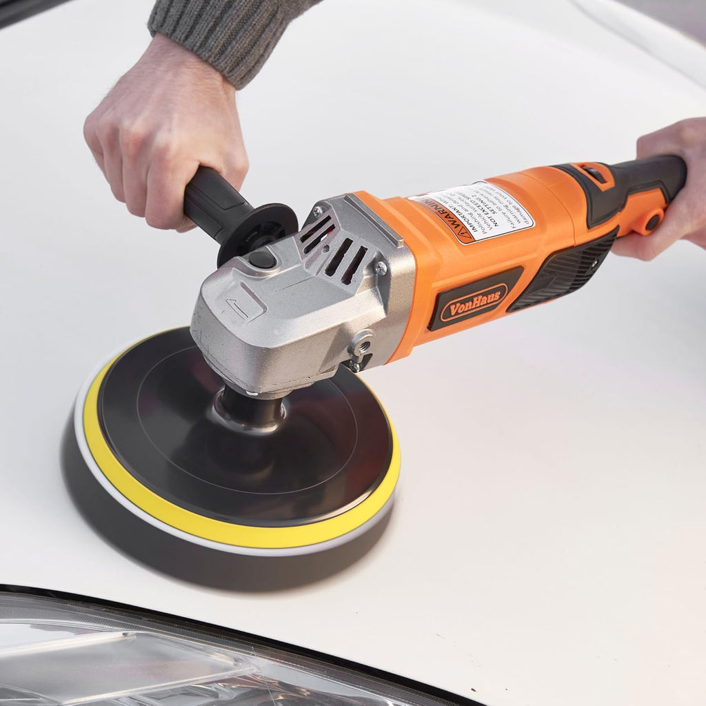 7-Inch Rotary Polisher with 7 Pads, 10-Amp, 600-3000 RPM Y869214