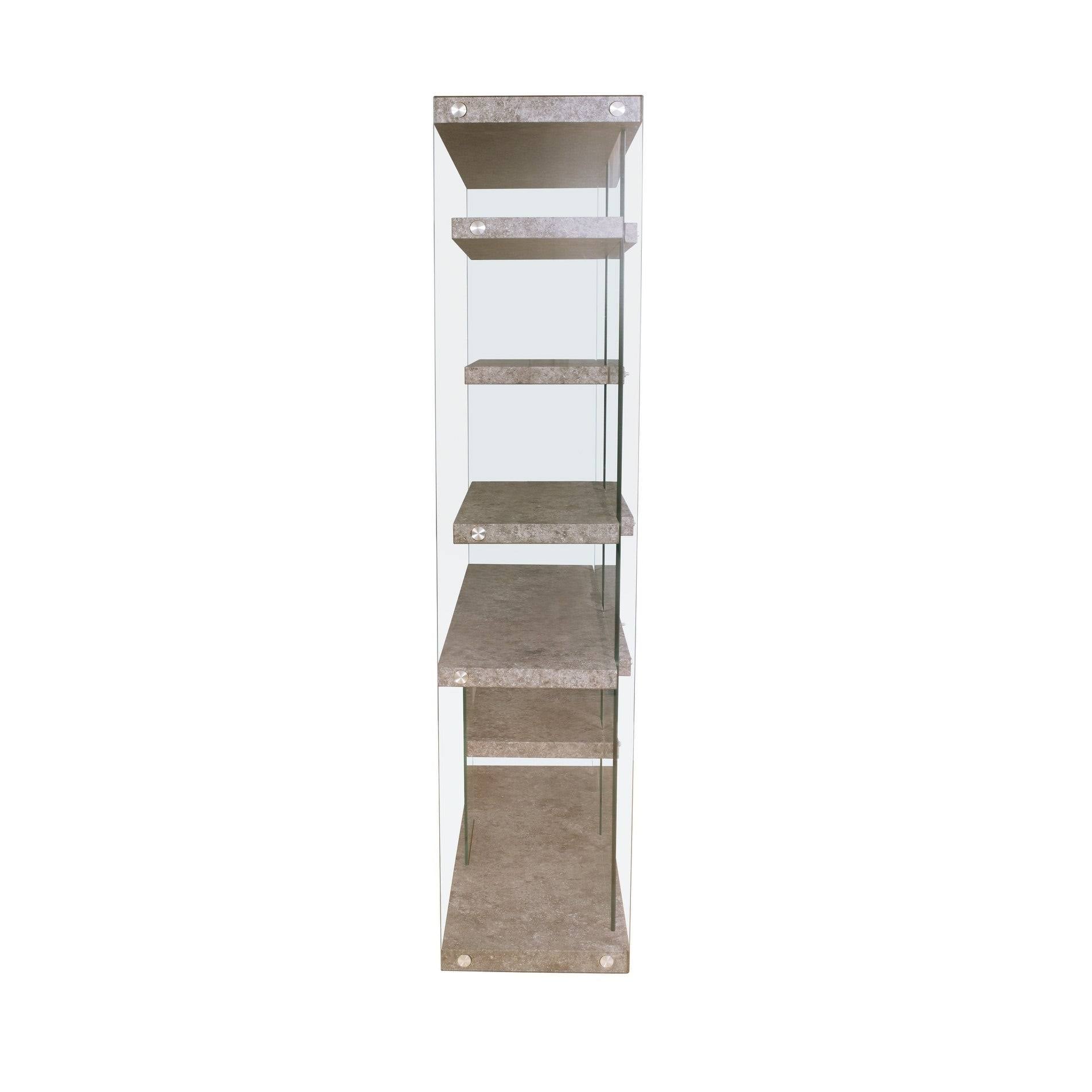 Clear Glass Bookcase Q5549