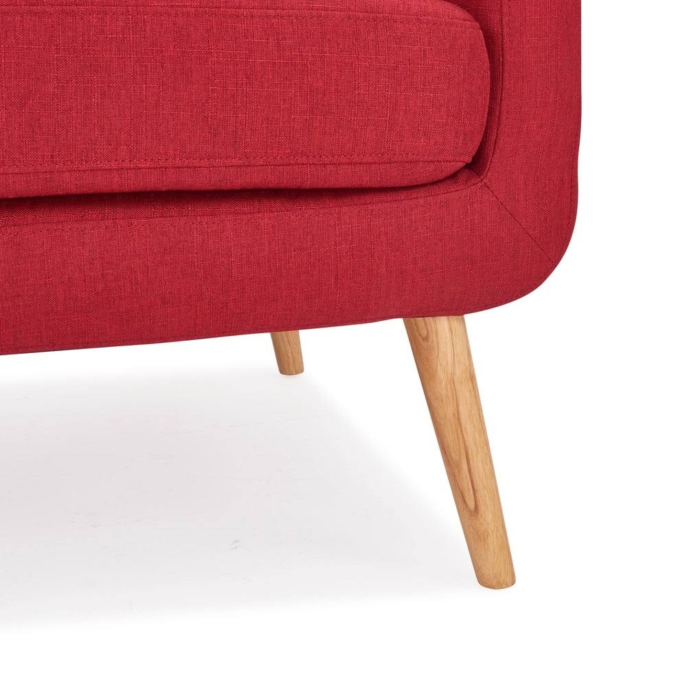 Cherry Red Mid-Century Modern Arm Chair T9401