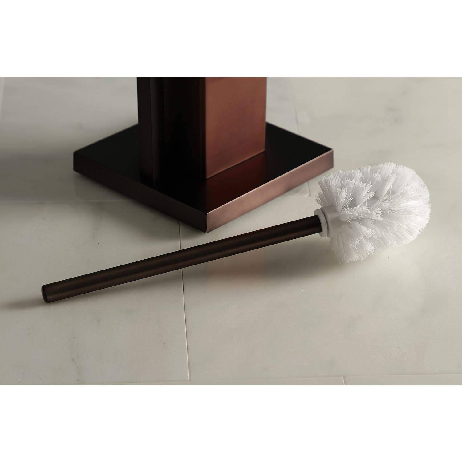 Polished Chrome Pedestal Toilet Paper Holder with Toilet Brush Holder F72429