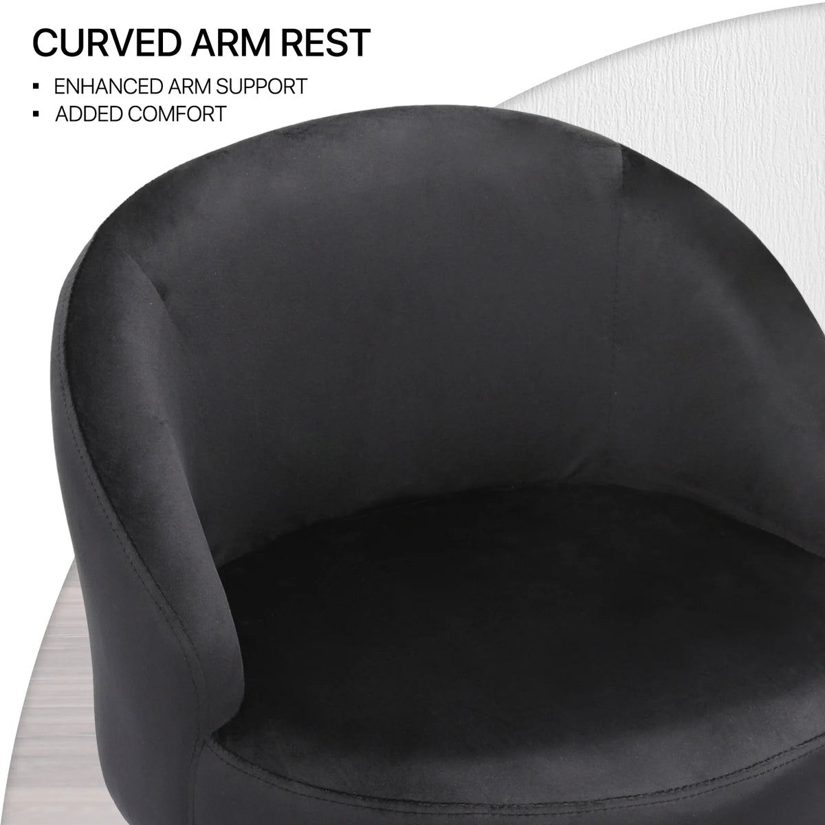 Black Velvet Accent Chair with Golden Metal Legs M865055