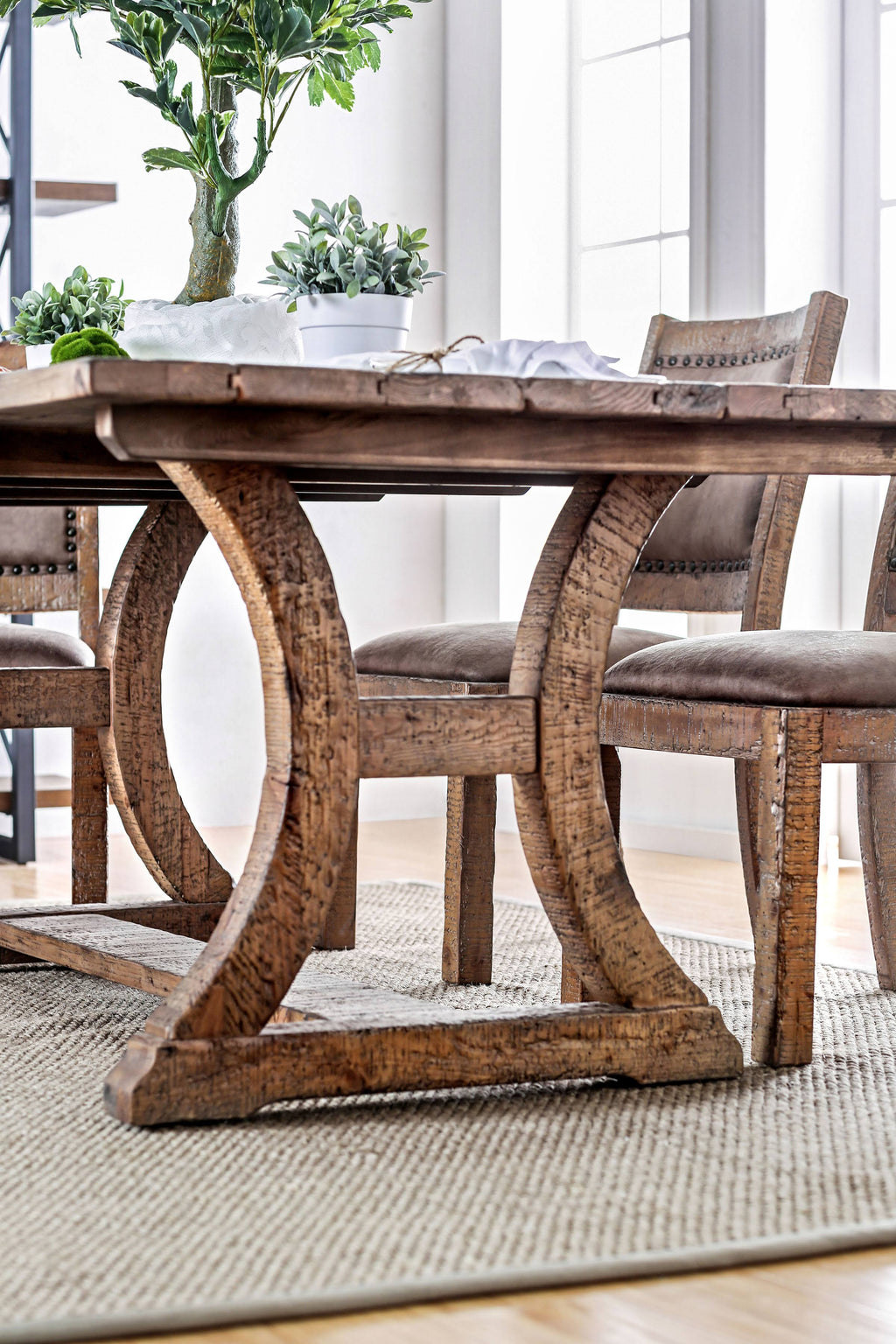 Rustic Pine Side Chair Set of 2 R36595