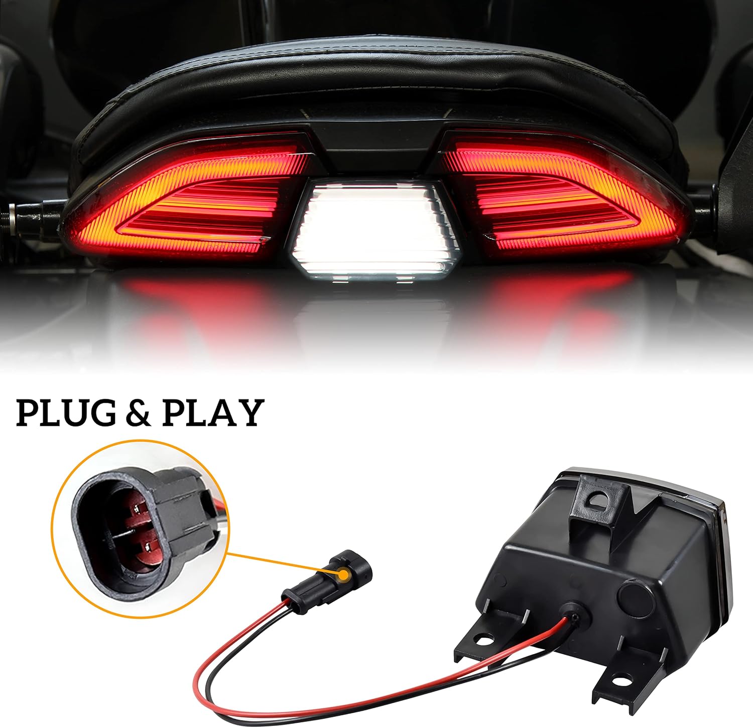 Smoked Black LED Tail Light Assembly for Can Am Spyder F3 V107828