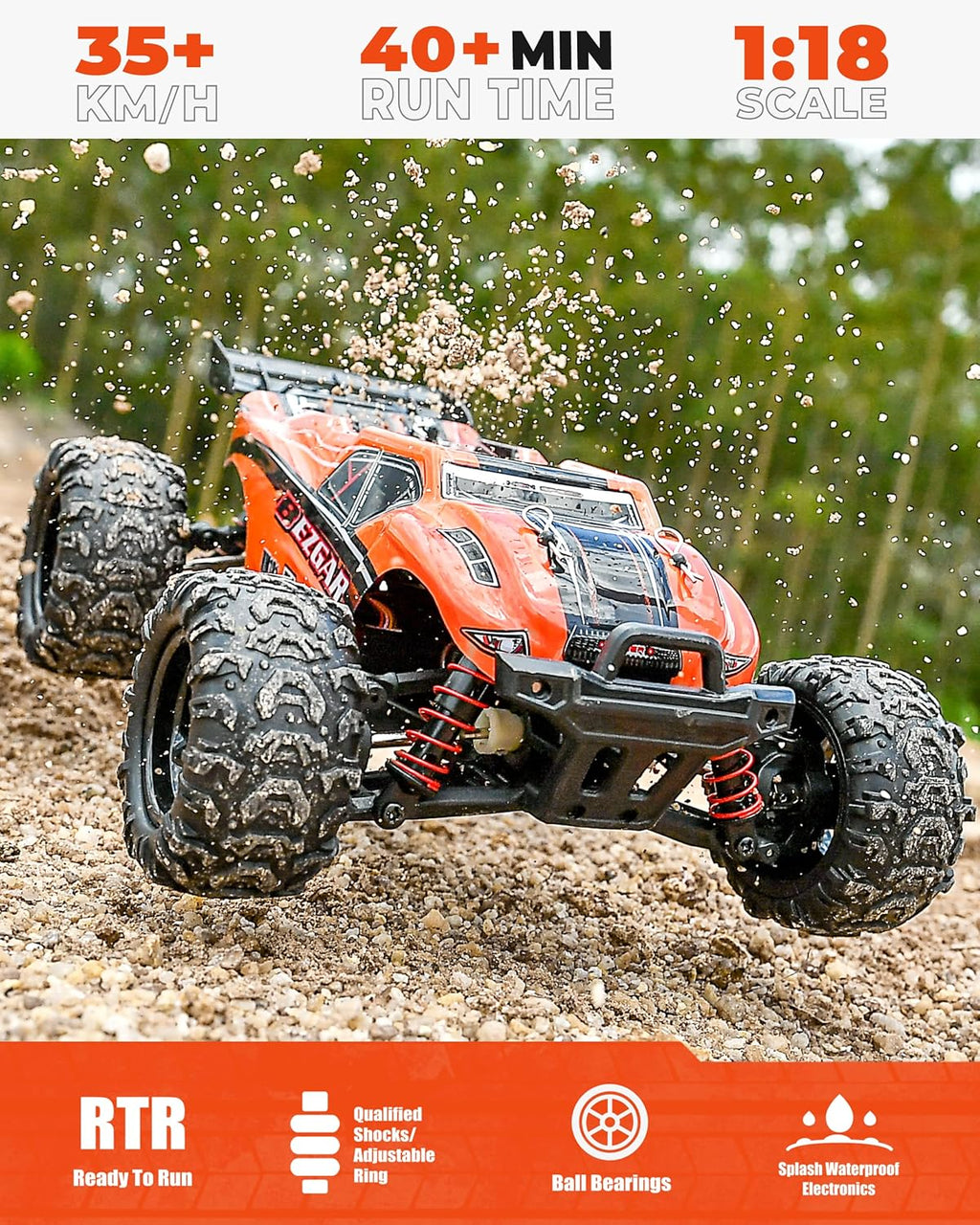 1:18 Scale 4WD Remote Control Monster Truck K149