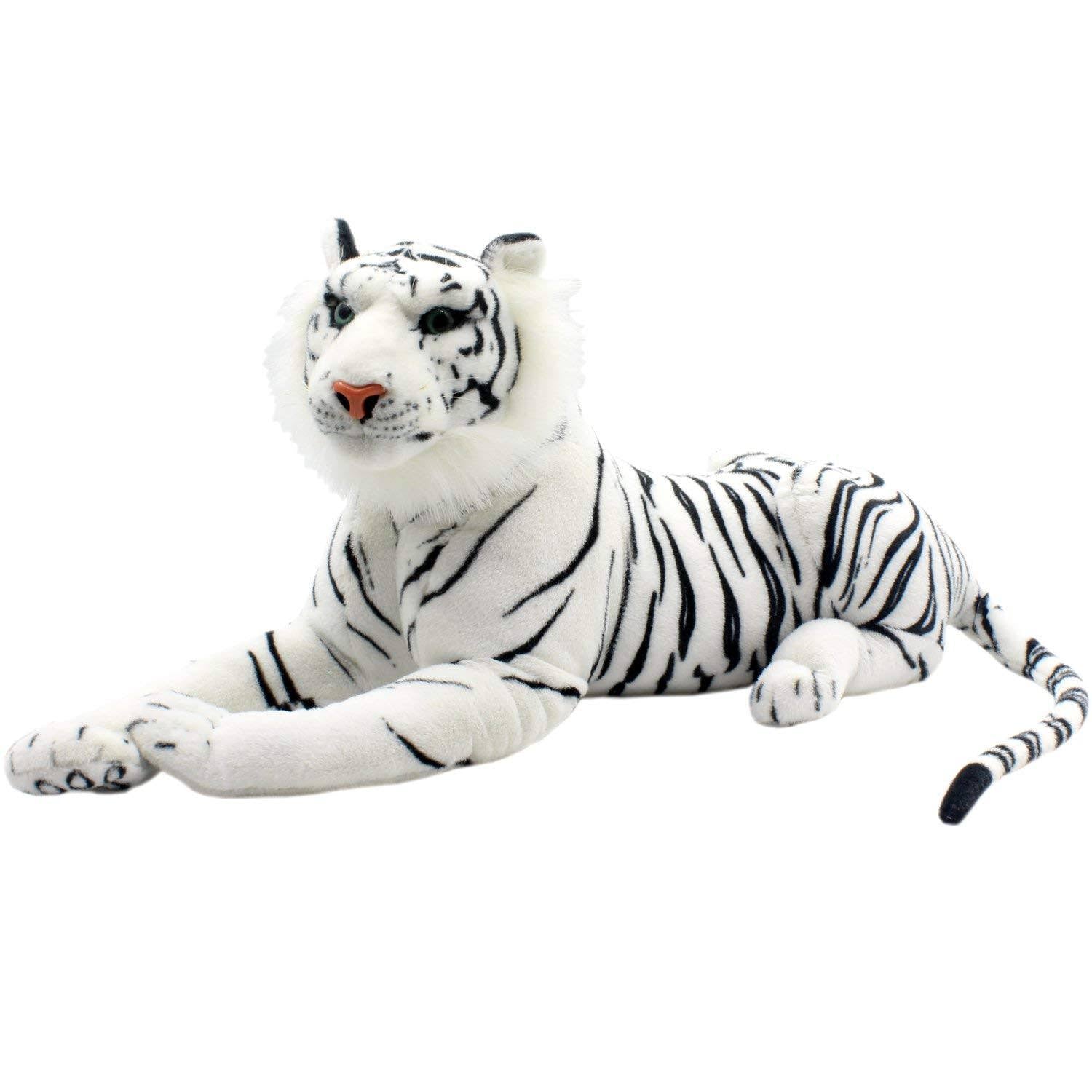 White 18 inch Giant Plush Tiger D656