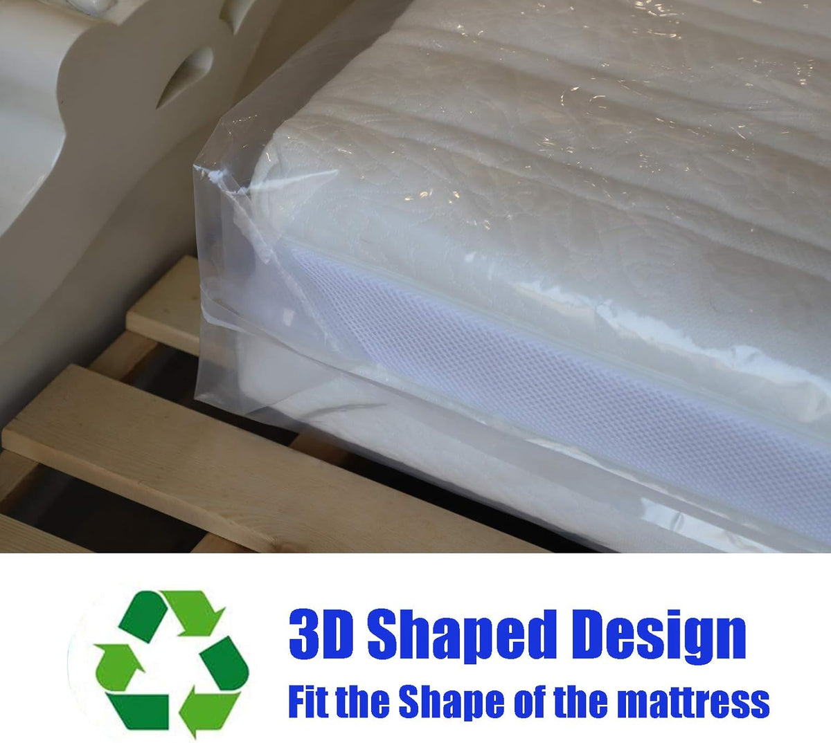 2 Packs 4 mil Thick Polyethylene Mattress Bag, California King N21778